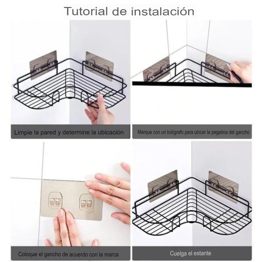 Organizadores Adhesivos Inoxidables para Ducha