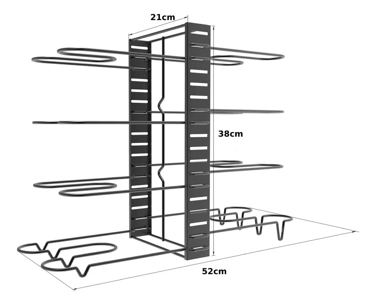 Estante Organizador De Sartenes Y Ollas Para Gabinete